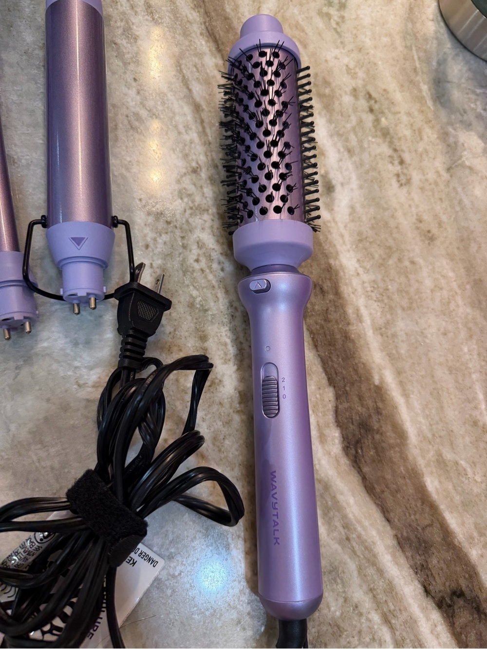 WavyTalk Lavender Hot Air Styling Brush - Round Volumizing Hair Tool